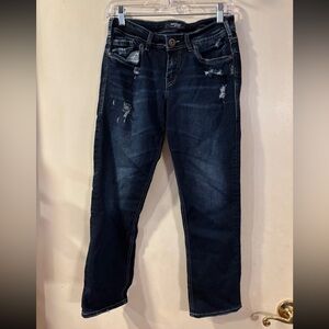 Silver Jeans Blue Ankle Cropped Denim